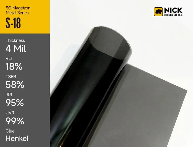 Filme matizado metálico e filme metalizado para janela oferecem proteção premium para carro
